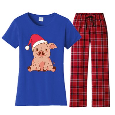 Pig Farmer Piggy Christmas Xmas Funny Gift Women's Flannel Pajama Set