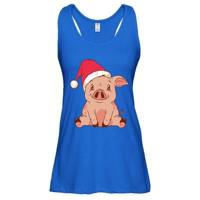 Pig Farmer Piggy Christmas Xmas Funny Gift Ladies Essential Flowy Tank