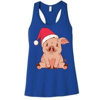 Pig Farmer Piggy Christmas Xmas Funny Gift Women's Racerback Tank