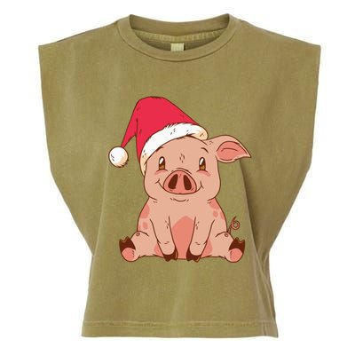 Pig Farmer Piggy Christmas Xmas Funny Gift Garment-Dyed Women's Muscle Tee