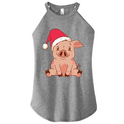 Pig Farmer Piggy Christmas Xmas Funny Gift Women's Perfect Tri Rocker Tank