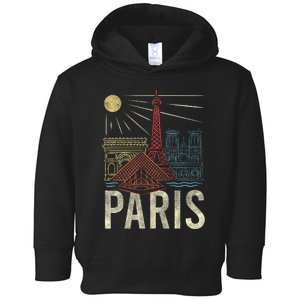 Paris France Paris Vacation Eiffel Tower Paris Souvenir Toddler Hoodie