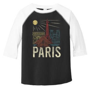 Paris France Paris Vacation Eiffel Tower Paris Souvenir Toddler Fine Jersey T-Shirt