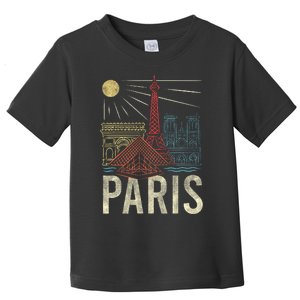 Paris France Paris Vacation Eiffel Tower Paris Souvenir Toddler T-Shirt