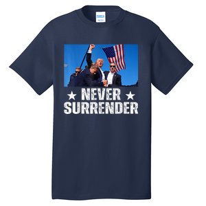 Pray For President Trump Never Surrender God Bless Trump Tall T-Shirt