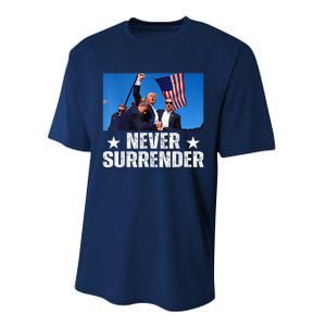 Pray For President Trump Never Surrender God Bless Trump Performance Sprint T-Shirt