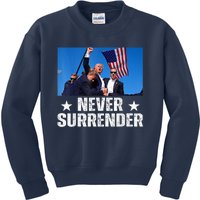 Pray For President Trump Never Surrender God Bless Trump Kids Sweatshirt