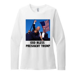 Pray For President Trump Never Surrender God Bless Trump Womens CVC Long Sleeve Shirt