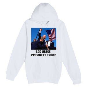 Pray For President Trump Never Surrender God Bless Trump Premium Pullover Hoodie