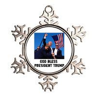 Pray For President Trump Never Surrender God Bless Trump Metallic Star Ornament