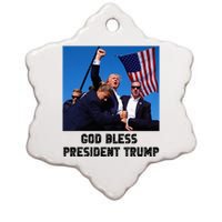 Pray For President Trump Never Surrender God Bless Trump Ceramic Star Ornament