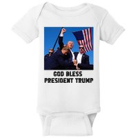 Pray For President Trump Never Surrender God Bless Trump Baby Bodysuit