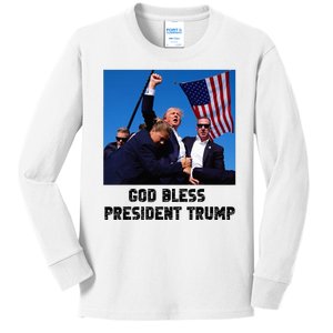 Pray For President Trump Never Surrender God Bless Trump Kids Long Sleeve Shirt