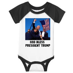 Pray For President Trump Never Surrender God Bless Trump Infant Baby Jersey Bodysuit