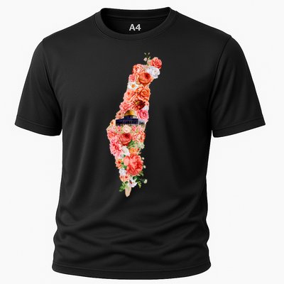 Palestine Free Palestine Gaza Floral Palestine Flag Arabic Gift Performance Shirt