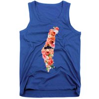 Palestine Free Palestine Gaza Floral Palestine Flag Arabic Gift Tank Top