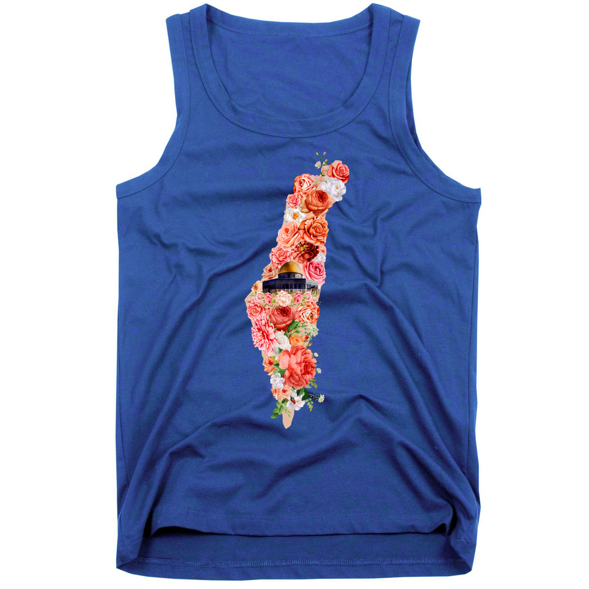 Palestine Free Palestine Gaza Floral Palestine Flag Arabic Gift Tank Top