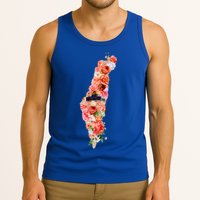 Palestine Free Palestine Gaza Floral Palestine Flag Arabic Gift Tank Top