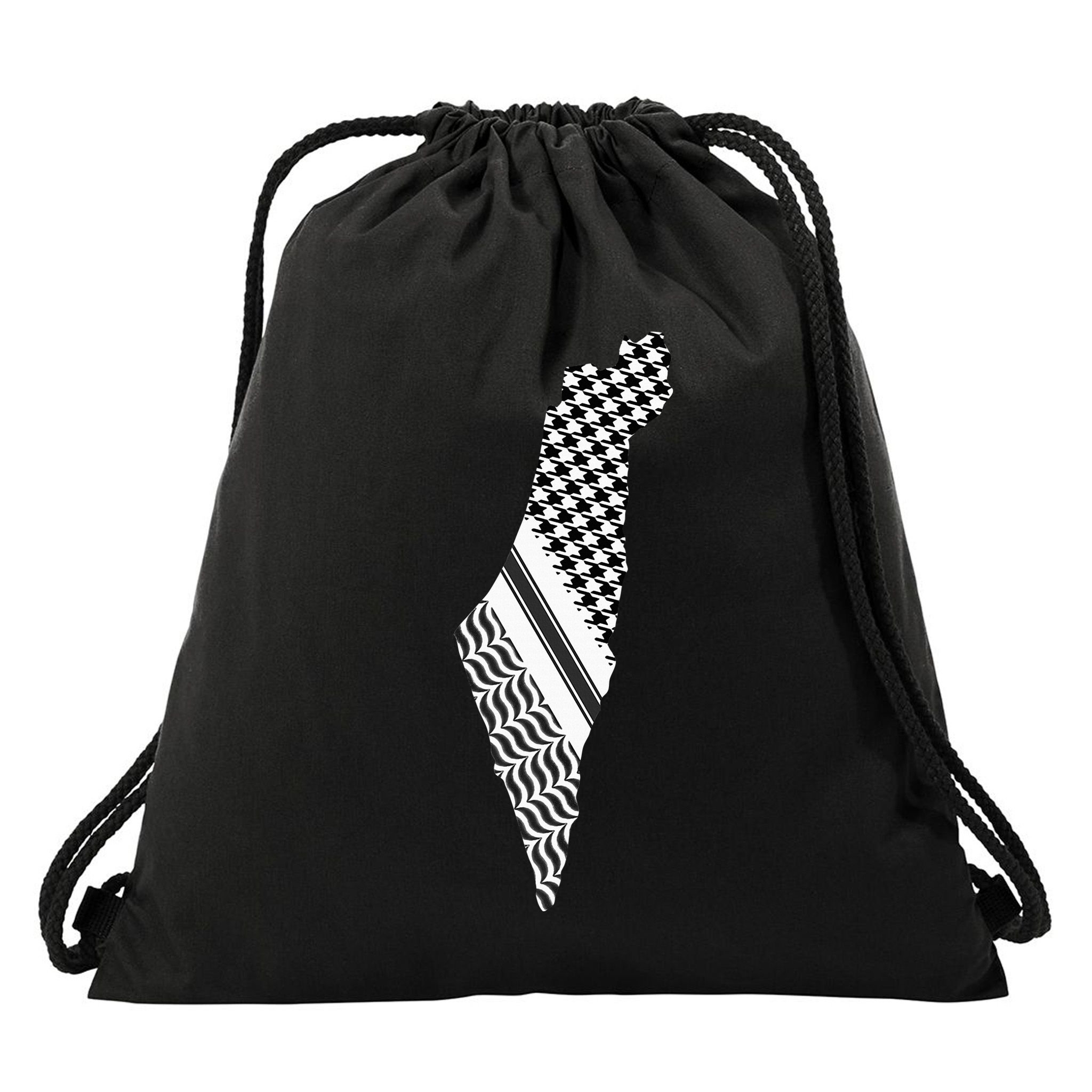 Palestine Free Palestine Free Gaza Palestine Flag Arabic Drawstring Bag