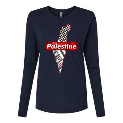 Palestine Free Palestine Free Gaza Palestine Flag Arabic Womens Cotton Relaxed Long Sleeve T-Shirt