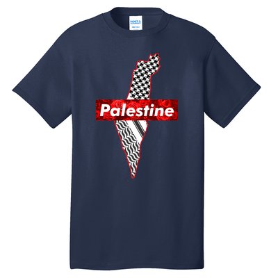 Palestine Free Palestine Free Gaza Palestine Flag Arabic Tall T-Shirt