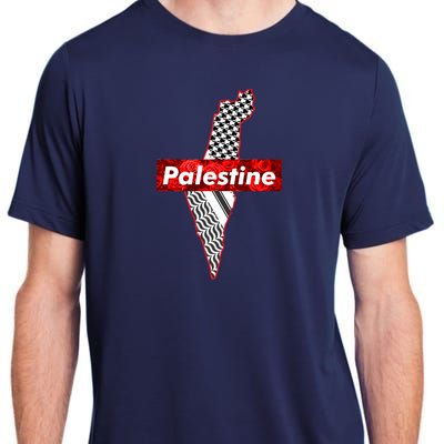 Palestine Free Palestine Free Gaza Palestine Flag Arabic Adult ChromaSoft Performance T-Shirt