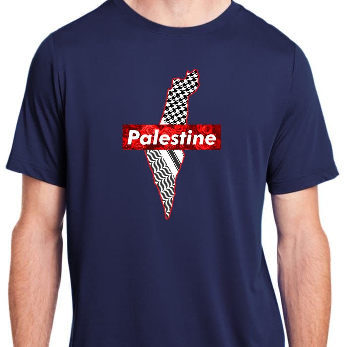 Palestine Free Palestine Free Gaza Palestine Flag Arabic Adult ChromaSoft Performance T-Shirt