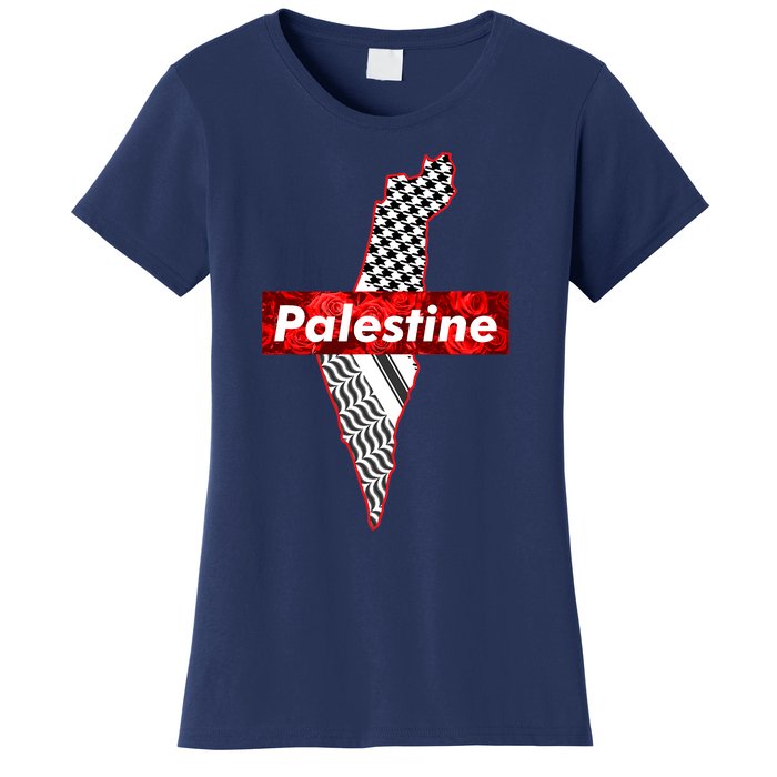 Palestine Free Palestine Free Gaza Palestine Flag Arabic Women's T-Shirt