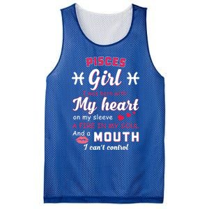 Pisces Funny Quote With Zodiac Sign Birthday Gift Meaningful Gift Mesh Reversible Basketball Jersey Tank