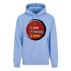 Pickleball Funny Quote Eat Sleep Pickleball Repeat Unisex Surf Hoodie