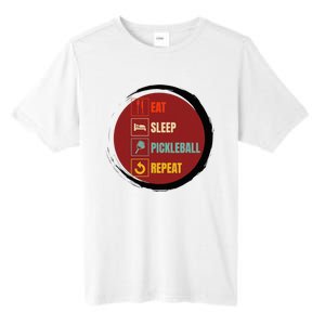 Pickleball Funny Quote Eat Sleep Pickleball Repeat Tall Fusion ChromaSoft Performance T-Shirt