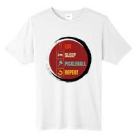 Pickleball Funny Quote Eat Sleep Pickleball Repeat Tall Fusion ChromaSoft Performance T-Shirt