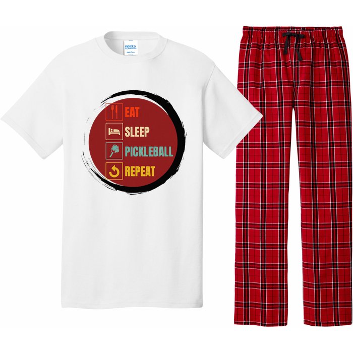 Pickleball Funny Quote Eat Sleep Pickleball Repeat Pajama Set