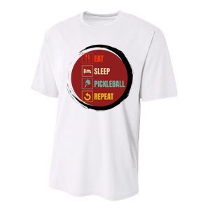 Pickleball Funny Quote Eat Sleep Pickleball Repeat Performance Sprint T-Shirt