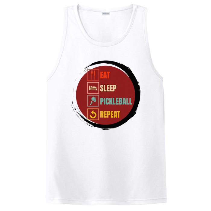 Pickleball Funny Quote Eat Sleep Pickleball Repeat PosiCharge Competitor Tank