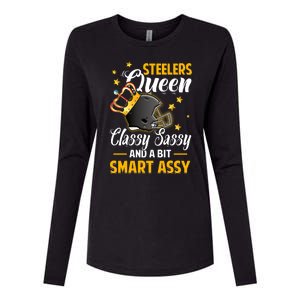 Pittsburgh Football Queen Classy Sassy And A Bit Smart Assy Womens Cotton Relaxed Long Sleeve T-Shirt