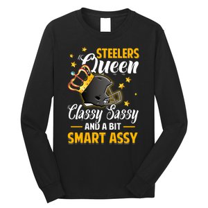 Pittsburgh Football Queen Classy Sassy And A Bit Smart Assy Long Sleeve Shirt