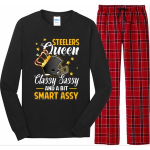 Pittsburgh Football Queen Classy Sassy And A Bit Smart Assy Long Sleeve Pajama Set