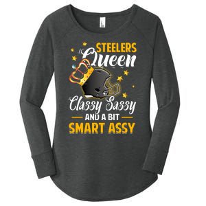 Pittsburgh Football Queen Classy Sassy And A Bit Smart Assy Women's Perfect Tri Tunic Long Sleeve Shirt