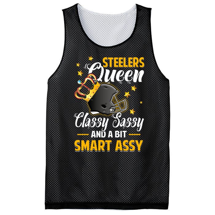 Pittsburgh Football Queen Classy Sassy And A Bit Smart Assy Mesh Reversible Basketball Jersey Tank