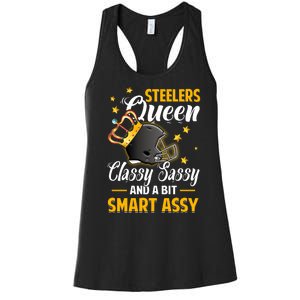 Pittsburgh Football Queen Classy Sassy And A Bit Smart Assy Women's Racerback Tank