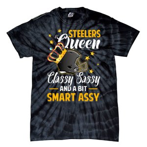 Pittsburgh Football Queen Classy Sassy And A Bit Smart Assy Tie-Dye T-Shirt