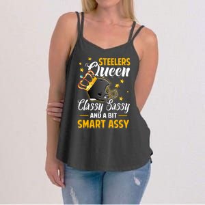 Pittsburgh Football Queen Classy Sassy And A Bit Smart Assy Women's Strappy Tank