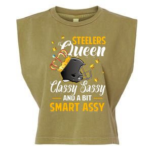 Pittsburgh Football Queen Classy Sassy And A Bit Smart Assy Garment-Dyed Women's Muscle Tee