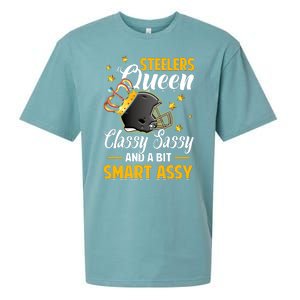 Pittsburgh Football Queen Classy Sassy And A Bit Smart Assy Sueded Cloud Jersey T-Shirt