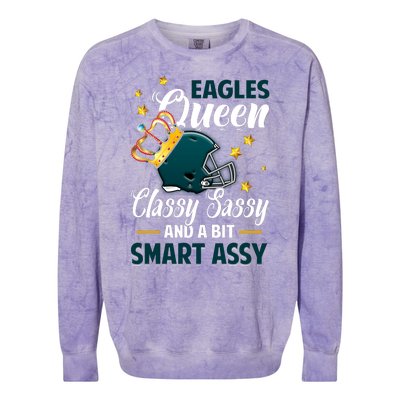 Philadelphia Football Queen Classy Sassy And A Bit Smart Assy Colorblast Crewneck Sweatshirt