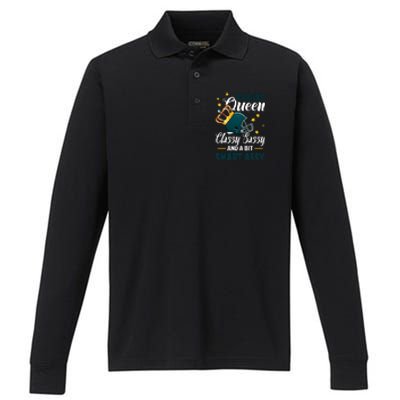 Philadelphia Football Queen Classy Sassy And A Bit Smart Assy Performance Long Sleeve Polo