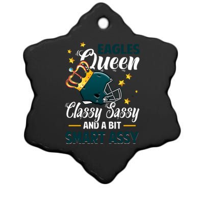 Philadelphia Football Queen Classy Sassy And A Bit Smart Assy Ceramic Star Ornament