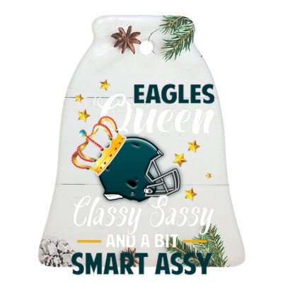 Philadelphia Football Queen Classy Sassy And A Bit Smart Assy Ceramic Bell Ornament