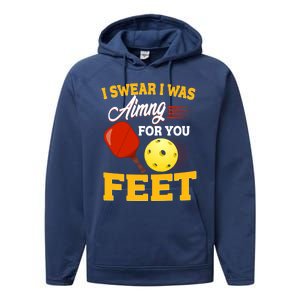 Pickleball Funny Quotes Humorous Slogans Gift Great Gift Performance Fleece Hoodie